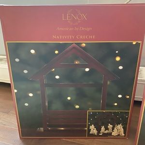 LENOX NATIVITY SET. 6 pieces AND crèche INCLUDED.